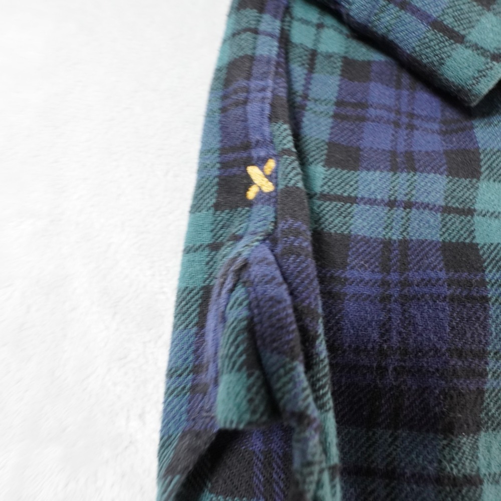 Alex Mill Flannel Button Down Shirt M Plaid Blue Green Cotton Heritage Classic - Picture 3 of 12